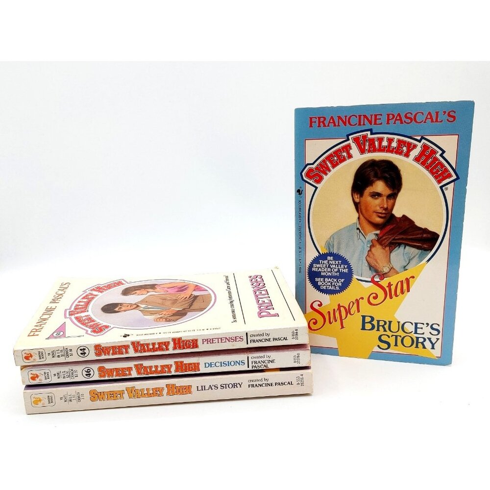 Lot Of 4 Books Sweet Valley High Francine Pascal Vintage Paperback 1988-1990